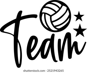 Team sports typography clip art design on plain white transparent isolated background for card, shirt, hoodie, sweatshirt, apparel, card, tag, mug, icon, poster or badge