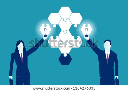 Similar – Image, Stock Photo Puzzle with two unknowns
