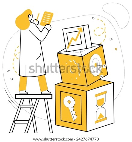 Team strategy vector illustration. Effective teamwork is catalyst for progress and continuous improvement Success in business is built on foundation collaboration and strategic thinking
