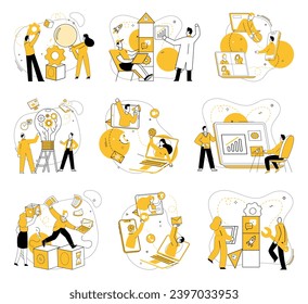 Team strategy vector illustration. Success in business is journey guided by well-defined team strategy concept Team spirit propels business towards achievement and continuous improvement