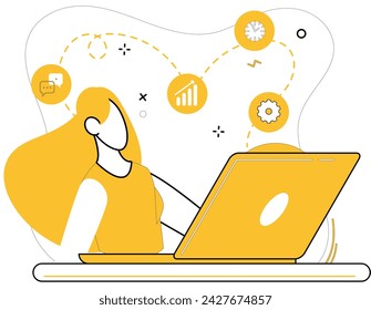 Team strategy vector illustration. Success blooms in environment teamwork, idea exchange, and strategic planning Team spirit drives achievement, turning opportunities into successful occupations