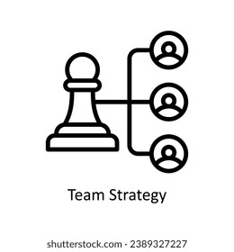 Team Strategy vector  outline Design illustration. Symbol on White background EPS 10 File