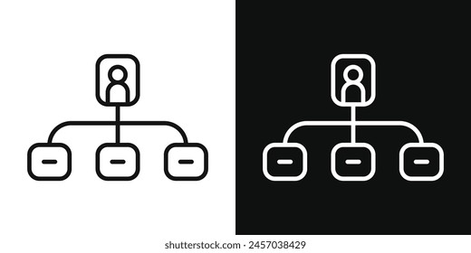 Team Structure and Algorithmic Flowchart Vector Icons for Organizational Use