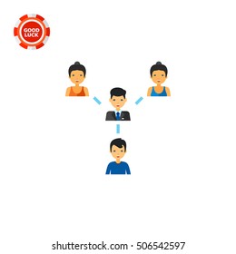 Team Structure Concept Icon with People