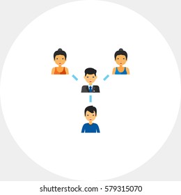 Team Structure Concept Icon with People