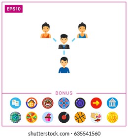 Team Structure Concept Icon with People