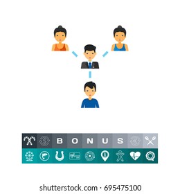Team Structure Concept Icon with People