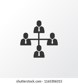 Team structure icon symbol. Premium quality isolated organization element in trendy style.