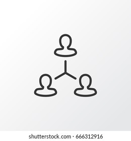 Team Structure Icon Symbol. Premium Quality Isolated Hierarchy Element In Trendy Style.