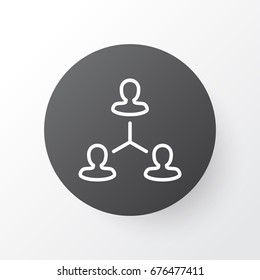 Team Structure Icon Symbol. Premium Quality Isolated Hierarchy Element In Trendy Style.