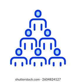 Team Structure line icon. linear style sign for mobile concept and web design. Outline vector icon. Symbol, logo illustration. Vector graphic
