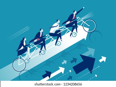 Team success. Business concept vector illustration