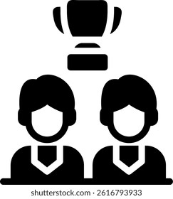 Team Success Glyph Vector Icon Design