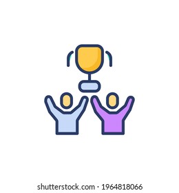 Team Success icon in vector. Logotype