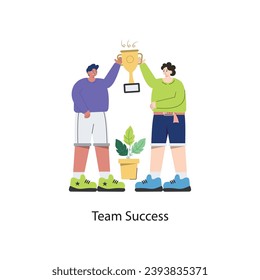 Team Success vector Flat Design illustration. Symbol on White background EPS 10 File