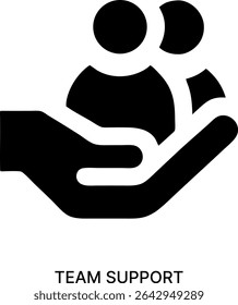 Team Support and Human Resource Care Icon Design