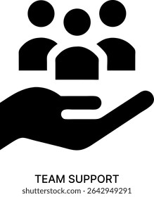 Team Support and Human Resource Care Icon Design