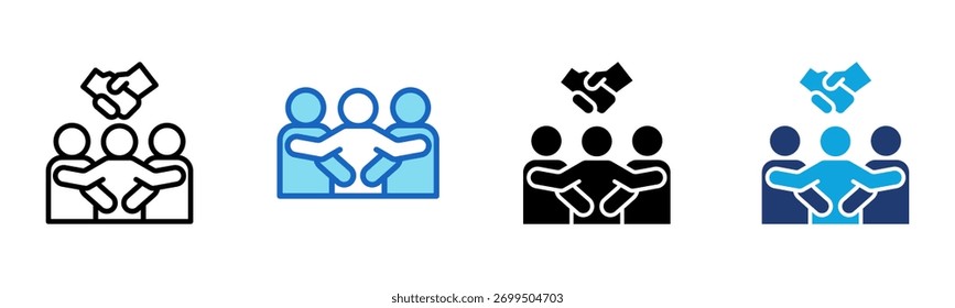 Equipo Asistencia Icon Multi Style Ilustración vectorial