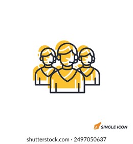 Team Support icon vector illustration. Team Support symbol isolated on white background