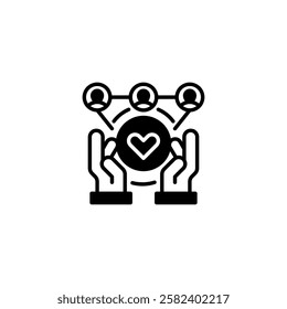Team Support line icon. Universal creative premium symbol. Vector sign icon logo template. Vector illustration
