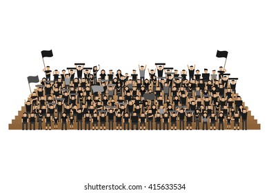 team supporter on stadium seats stand in black shirts kit