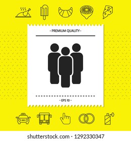 Team symbol icon. Graphic elements for your design