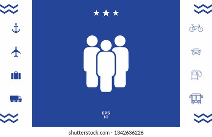 Team symbol icon. Graphic elements for your design