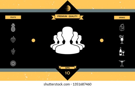 Team symbol icon. Graphic elements for your design