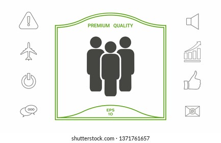 Team symbol icon. Graphic elements for your design