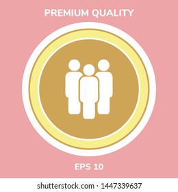 Team symbol icon. Graphic elements for your design