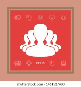 Team symbol icon. Graphic elements for your design