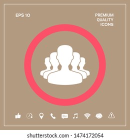 Team symbol icon. Graphic elements for your design