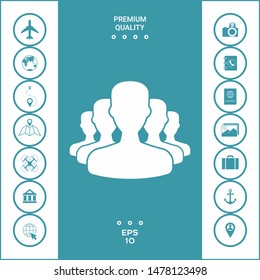 Team symbol icon. Graphic elements for your design