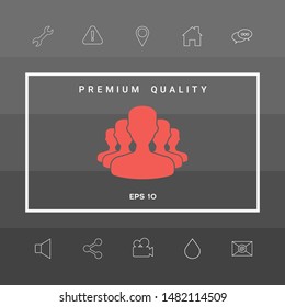 Team symbol icon. Graphic elements for your design