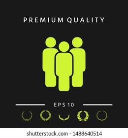 Team symbol icon. Graphic elements for your design