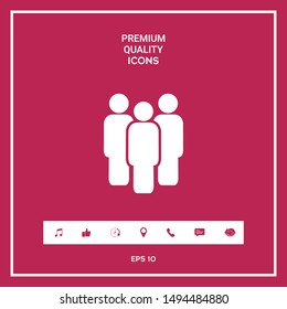 Team symbol icon. Graphic elements for your design