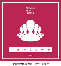 Team symbol icon. Graphic elements for your design