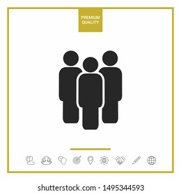 Team symbol icon. Graphic elements for your design