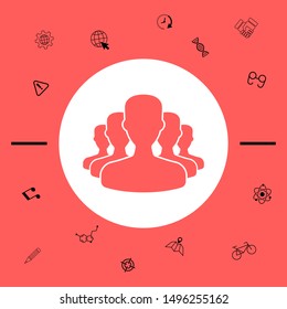 Team symbol icon. Graphic elements for your design