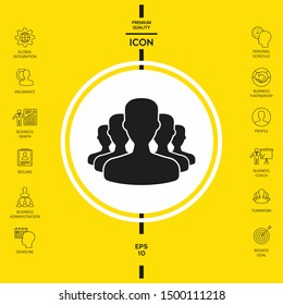 Team symbol icon. Graphic elements for your design