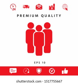 Team symbol icon. Graphic elements for your design