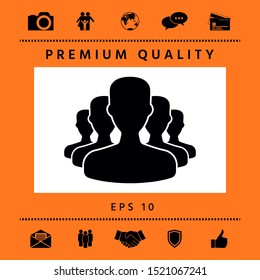 Team symbol icon. Graphic elements for your design