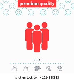 Team symbol icon. Graphic elements for your design