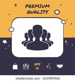 Team symbol icon. Graphic elements for your design