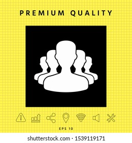 Team symbol icon. Graphic elements for your design