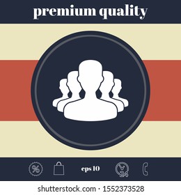 Team symbol icon. Graphic elements for your design