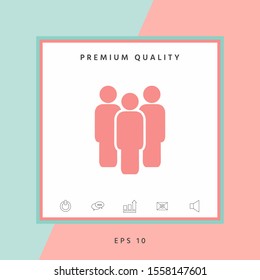 Team symbol icon. Graphic elements for your design