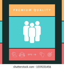 Team symbol icon. Graphic elements for your design
