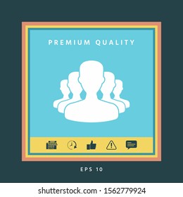 Team symbol icon. Graphic elements for your design