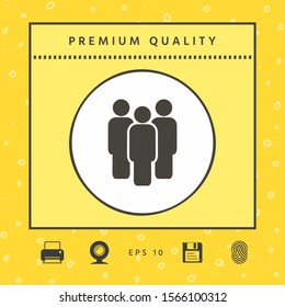 Team symbol icon. Graphic elements for your design